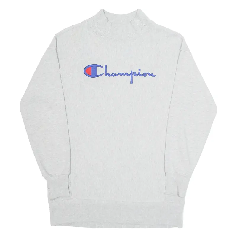 CHAMPION Mens Sweatshirt Grey High Neck S