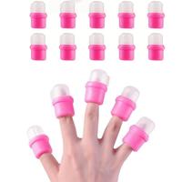 Nail Polish Remover Cap, 10pcs Nail Art Soaking Caps, Manicure Tool for Women & Girls, Valentine's Day Gift, Nail Supplies, G...