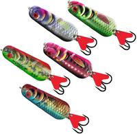 Ultimate Lure  Multicolored  Baits 3.35in/0.71oz Single Treble-hook Metal Spoon Bait for Bass, Muskie, Trout ,Perch Saltwater...