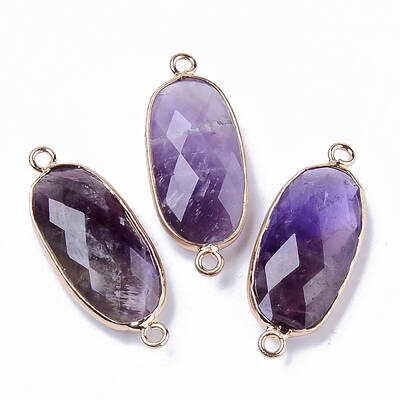 Natural Amethyst Links Connectors