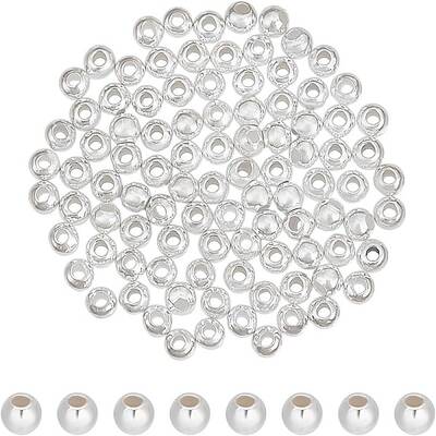 100Pcs 925 Sterling Silver Beads