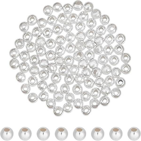 100Pcs 925 Sterling Silver Beads
