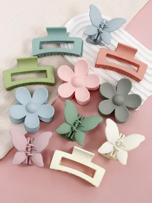 Flower & Butterfly Summer Style Hair Claws, Hollow Out Design Casual & Versatile Hair Accessories, Women's Minimalist Trendy ...