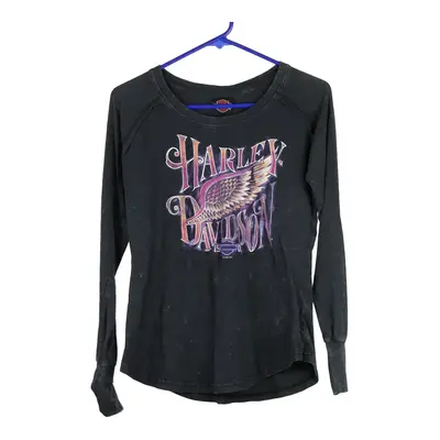 Scott City Ohio Harley Davidson Long Sleeve T-Shirt - Small Black Cotton Blend
