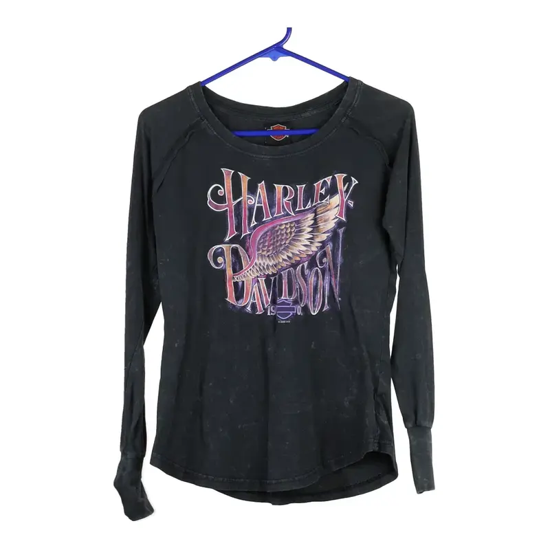 Scott City Ohio Harley Davidson Long Sleeve T-Shirt - Small Black Cotton Blend