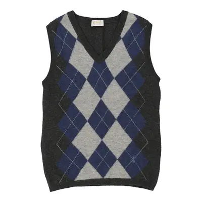 Pringle Argyle Sweater Vest - Small Block Colour Wool