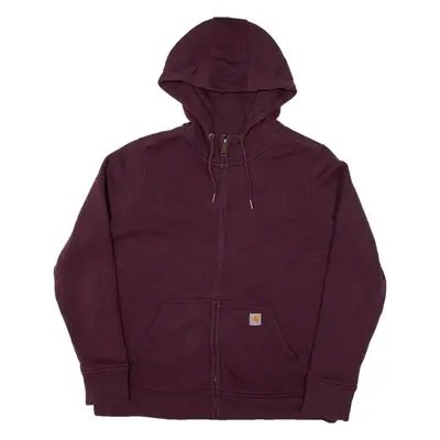 CARHARTT Womens Maroon Hoodie Full Zip XL