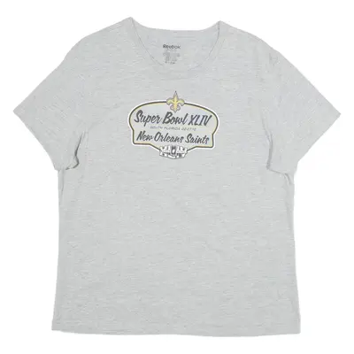 REEBOK South Florida Womens T-Shirt Grey USA L