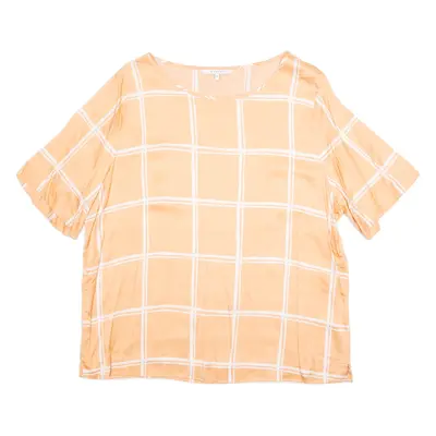 XANDRES Womens Top Orange Check M