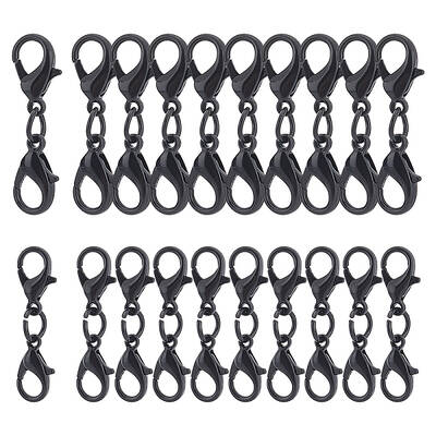 50Pcs 2 Styles Alloy Double Lobster Claw Clasps