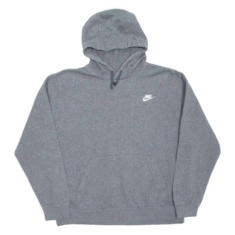 NIKE Womens Grey Hoodie Pullover L