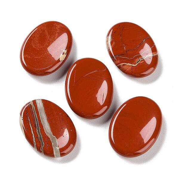 Oval Natural Red Jasper Worry Stone