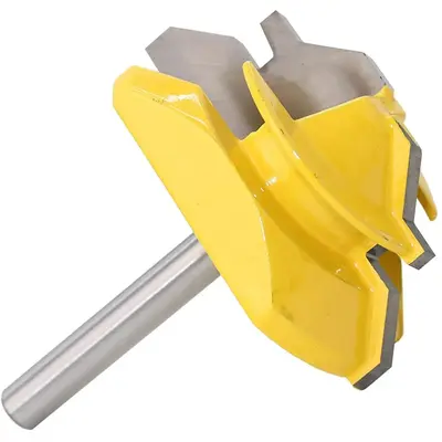 45 Degree Lock Miter Router Bit, Woodworking Milling Cutter, Grooving Cutter, Tenon Joint Cutter For Woodworking, Cutting Too...