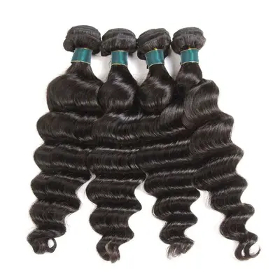 4 Bundles Loose Deep Wave Brazilian Human Hair Bundles-AshimaryHair.com