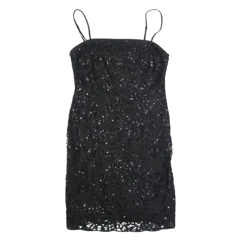 MINT VELVET Womens Bodycon Dress Black Lace Sleeveless Knee Length UK 8