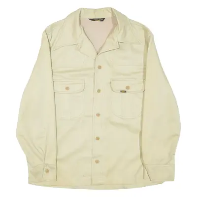LEE RIDERS Mens Plain Shirt Beige Long Sleeve L