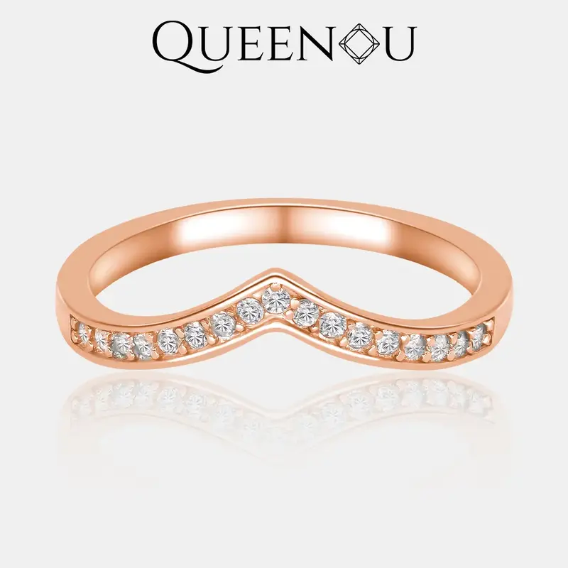 【#60】SYNTHETIC MOISSANITE BAND RINGS – Fashionable Wedding/Engagement Jewelry for Couples