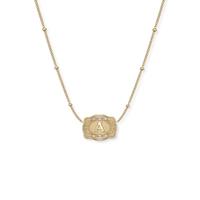 *NEW* Ultra Mini Belt Buckle Necklace (Initial) - Gold