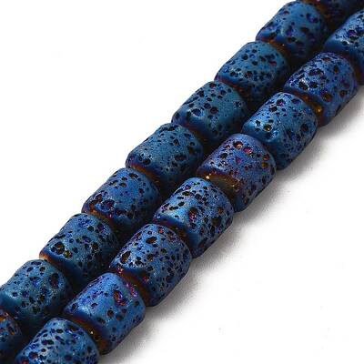 Electroplated Natural Lava Rock Beads Strands