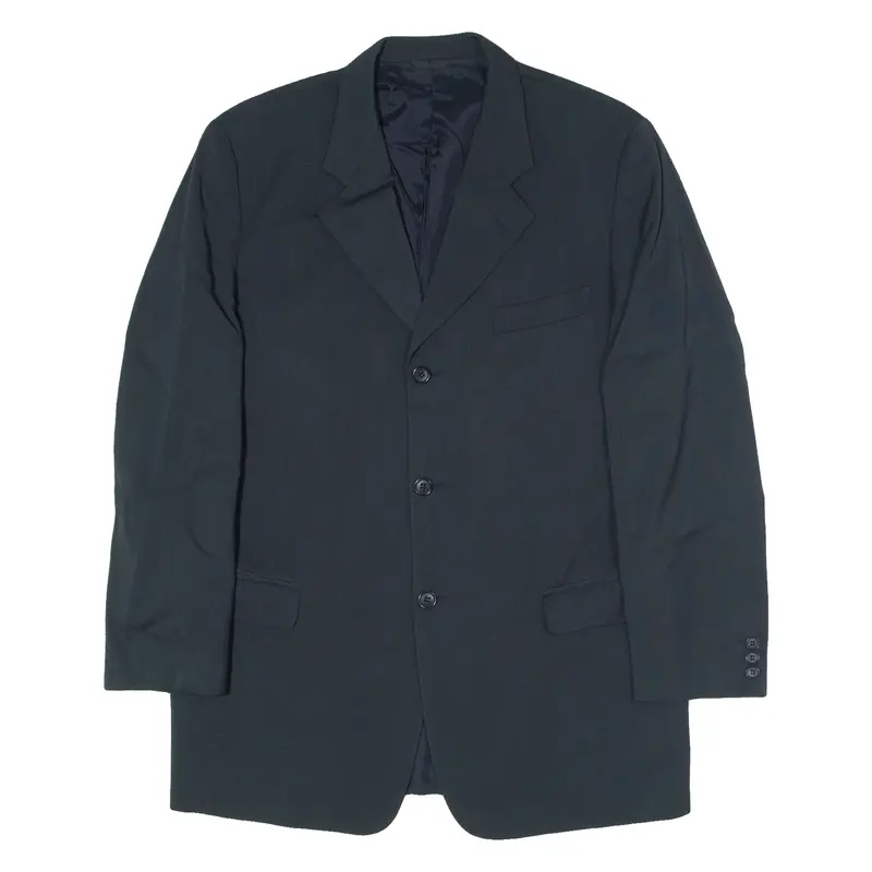 CERRUTI Mens Blazer Jacket Black Wool XL