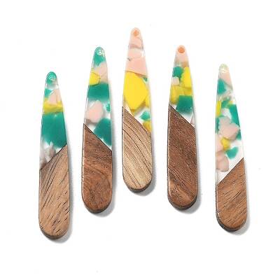 Resin and Walnut Pendants