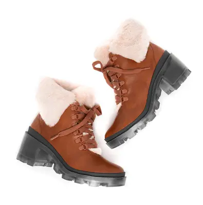 Henley Vegan Chunky Faux Fur Ankle Boot | Size: Women's Size 8/Men's Size 6.5 | Color: Marine