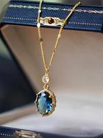 Women's Elegant Artificial Zircon Decor Pendant Necklace, Exquisite Trendy Pendant Necklace, Chic Jewelry As Gift for Girlfri...