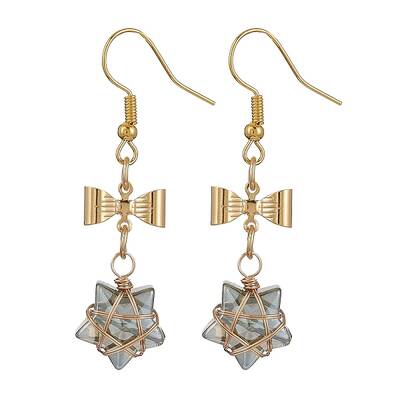 Glass Star Dangle Earrings