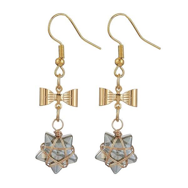 Glass Star Dangle Earrings