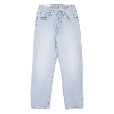LEVI'S 501 BIG E Jeans Womens Blue Regular Straight Stone Wash W24 L25