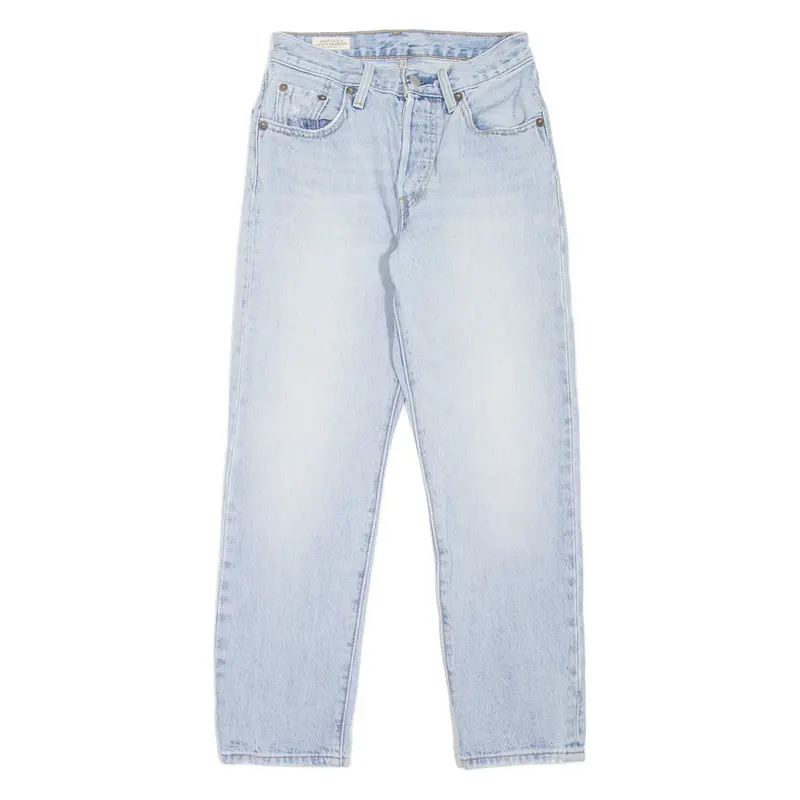LEVI'S 501 BIG E Jeans Womens Blue Regular Straight Stone Wash W24 L25