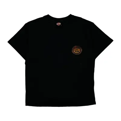 Harley Davidson Graphic T-Shirt - XL Black Cotton