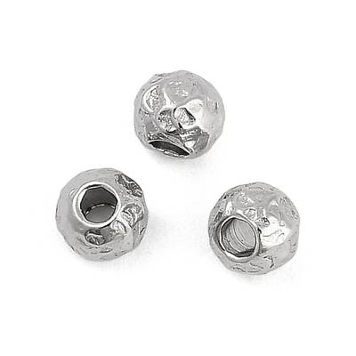 Anti-Tarnish Textured 316 Surgical Stainless Steel Beads
