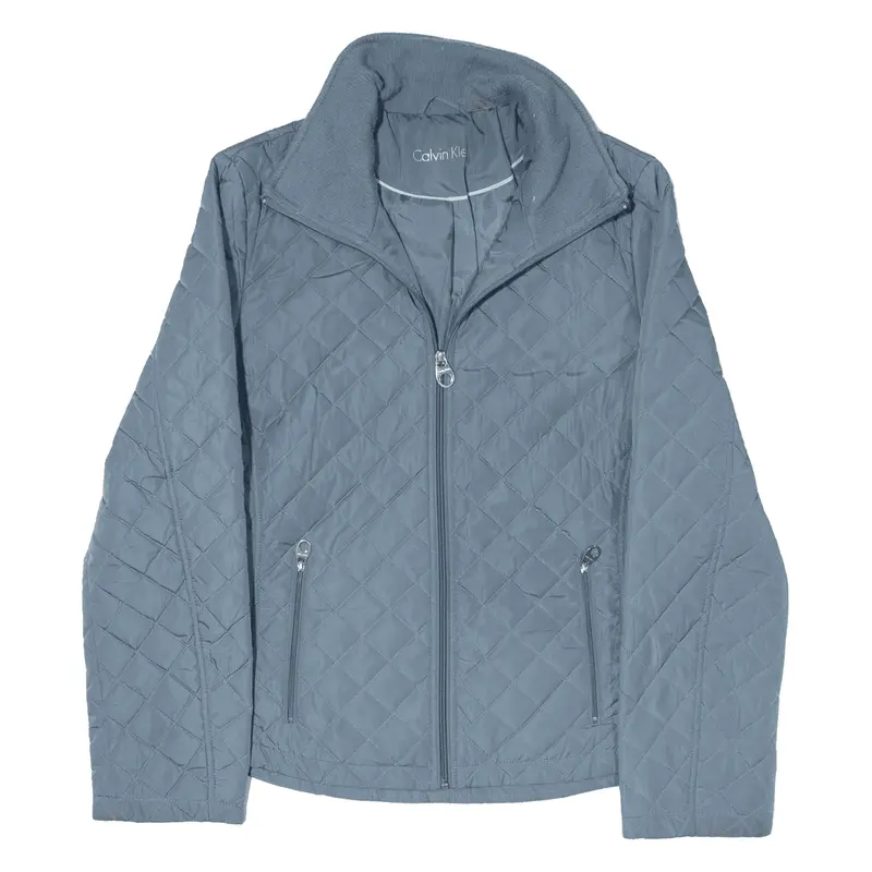 CALVIN KLEIN Quilted Jacket Blue Womens M