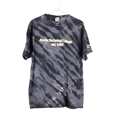 Anoka Technical College Port & Company Tie-Dye T-Shirt - Large Grey Cotton