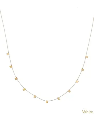 Hilo Necklace | Metal Color: Gold | Color: White