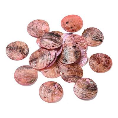 Spray Painted Natural Akoya Shell Pendants