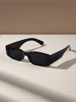 Unisex Vintage Rectangle Frame Sunglasses, Trendy Casual Full Rim Sunglasses for Everyday Use, Fashion Accessories for Outdoo...