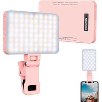 Newmowa Rechargeable Selfie Light - Portable Clip on Video Light for Phone/Laptop/Camera with Smart Light Sensor,3 Light Mode...