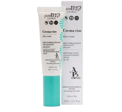 Purobio cosmetics forSKIN AP3 Complex Sebum-normalizing and Mattifying Face Cream for Oily Skin, 30 ml