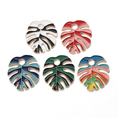 Rack Plating Alloy Enamel Pendants