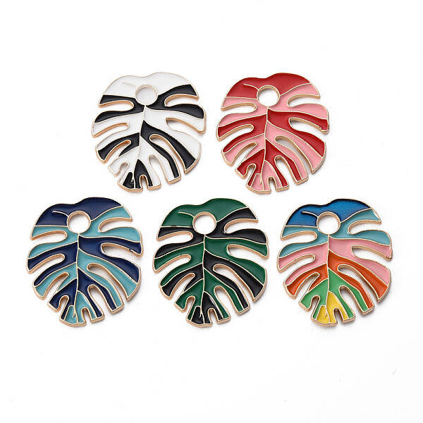 Rack Plating Alloy Enamel Pendants