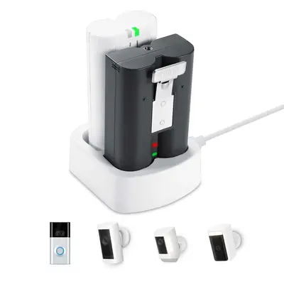 Wasserstein Battery Charging Station for Ring Camera/Ring Doorbell and Wyze Battery Cam Pro Batteries