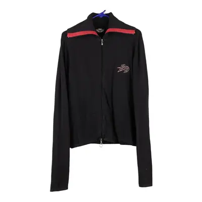 Harley Davidson Zip Up - Large Black Cotton Blend