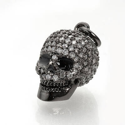Brass Micro Pave Cubic Zirconia Pendants