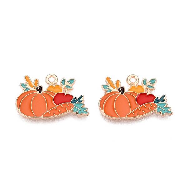 Thanksgiving Day Theme Alloy Enamel Pendants