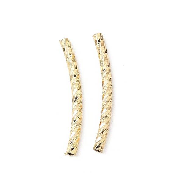 Brass Curved Tube Beads