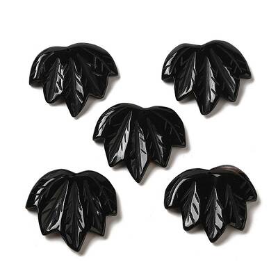 Natural Black Onyx(Dyed & Heated) Carved Pendants