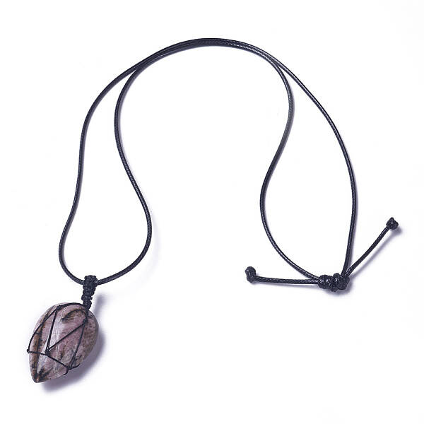 Natural Rhodochrosite Beaded Pendant Necklaces