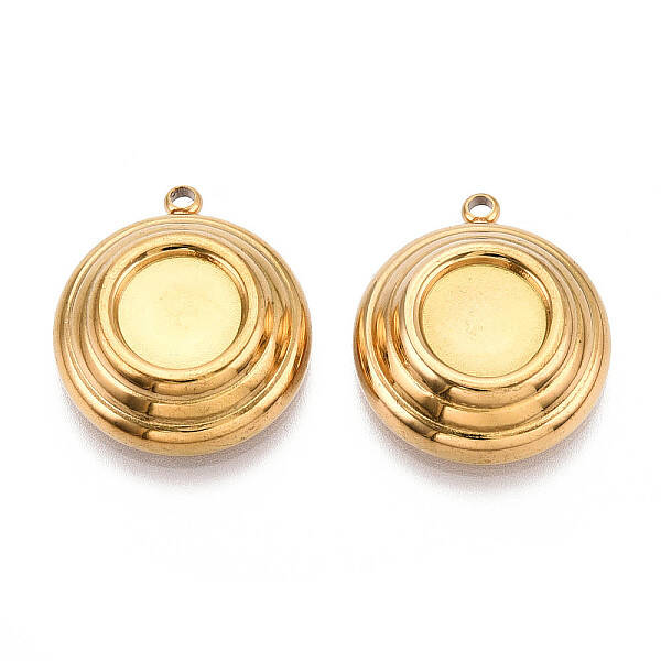 304 Stainless Steel Pendant Cabochon Settings